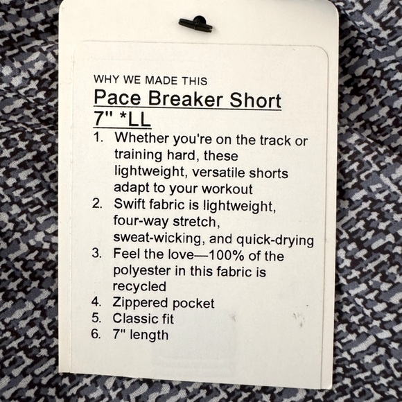 NWT Men’s Lululemon Pace Breaker Short 7” *LL Linerless Size Small - Picture 7 of 10